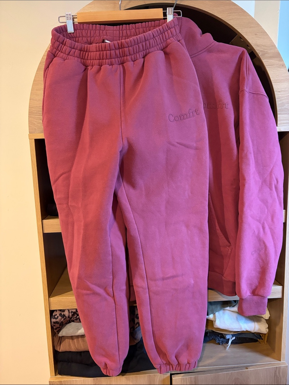 Comfy Craft Rose Pink Fleece Joggers